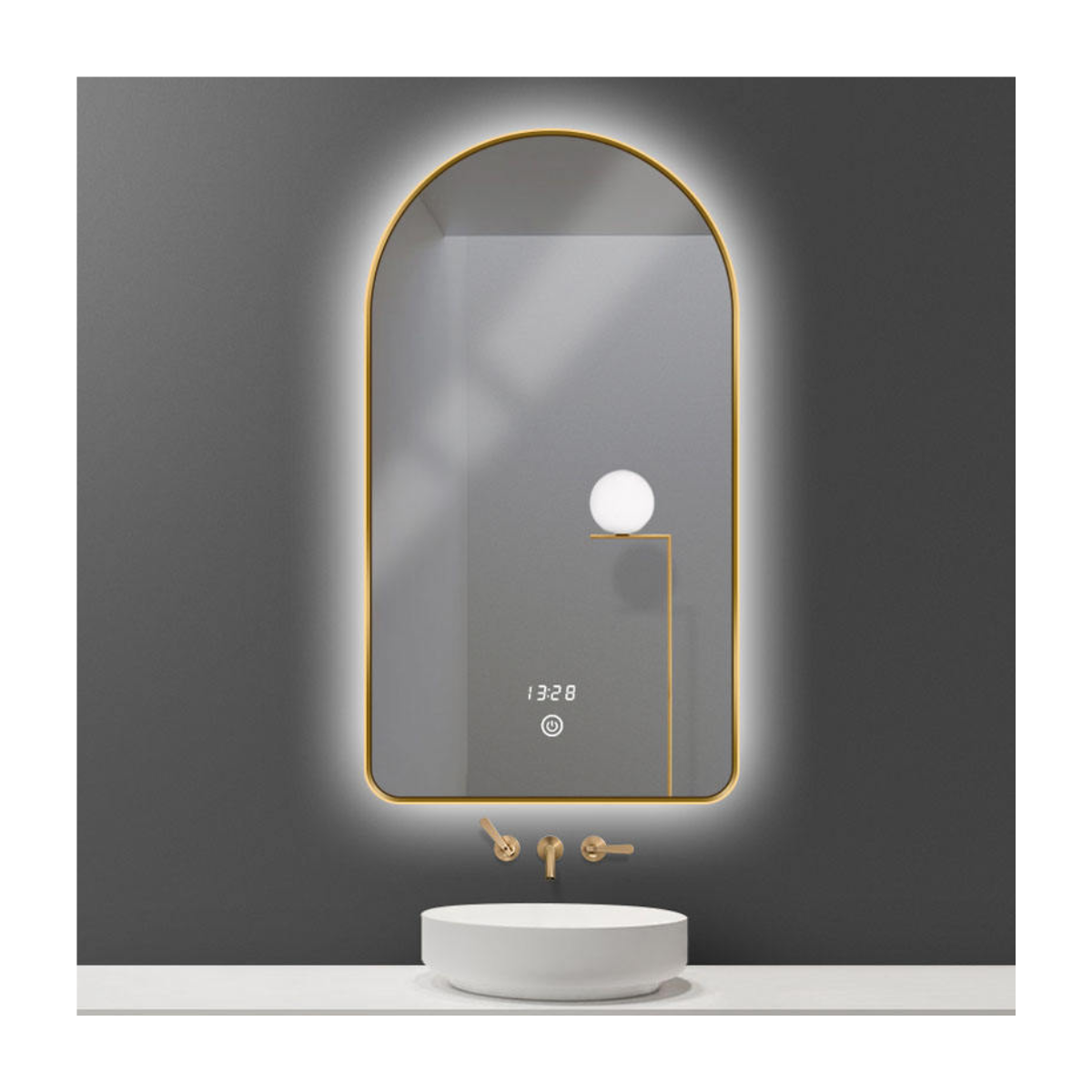 Arch Gold Frame Mirror
